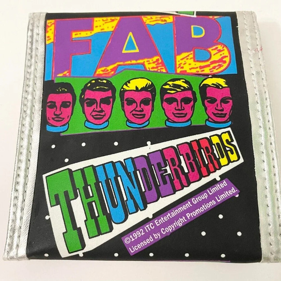 Vintage 1992 Fab  Thunderbirds Tri Fold Wallet Retro TV Show Collectable - Picture 3 of 16